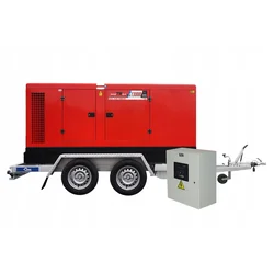 GENERATORE 130KVA SILENZIATO ATS RIMORCHIO