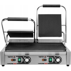 Geribbelde contactgrill - dubbele Yato Yg-04560