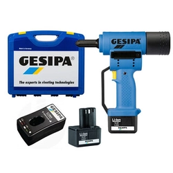 GESIPA Accubird cordless pop riveter 14,4 V|2,4 -6 mm |10000 N | Carbon brush |2 x 2 Ah battery + charger | In a suitcase