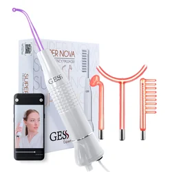 GESS High Frequency Facial Machine ihonhoitotyökalu kasvojen ihonhoitoon High Frequency Facial Wand -laite 4 putkella