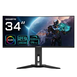 Gigabyte MO34WQC 34&quot; 175 hz Ευρεία τετραπλή οθόνη HD