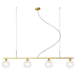 Glazen bol hanglamp 4 stuks APP675-4CP Goud