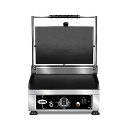 GMG - Grelhador de contato - ▲ e ▼ Liso - com placas de ferro fundido, Bandeja de gordura e controlador de temperatura 50° - 300° C