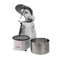 GMG - Spiral mixer 62 l / 50 Kg 400V - with tilting head and removable bowl - includes hook, grid, dough divider and bowl with