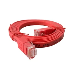 Goobay platte onafgeschermde UTP-kabel, CAT6 RJ45, Cu, 1.5 m, rood