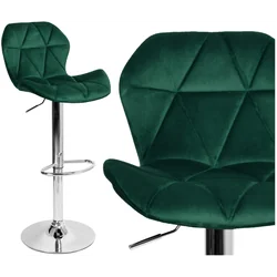 GORDON velvet bar chair, dark green VELVET