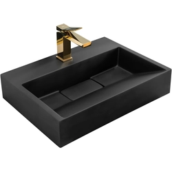 GOYA NOIR MAT Lavabo en conglomérat 50CM