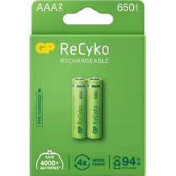 GP Recyko AAA baterije / R03 GP ReCyko 650 serija Ni-MH 650mAh - 2 komada