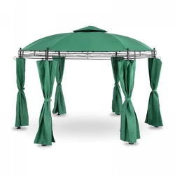 Градински павилион - кръгъл - тъмно зелен UNIPRODO 10250051 UNI_PERGOLA_3.5GR