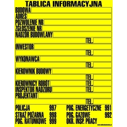 Građevinska informativna ploča