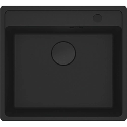 Granitový drez Franke Maris, MRG 610-52 A, Čierny matný, čierny excentrický ventil