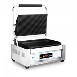 Grătar de contact - 2200 W - 10057 - farfurie mare - canelat ROYAL CATERING 10012043 RC-C301