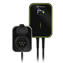 Green Cell EV Charger PowerBox 22kW carregador com tipo 2 soquete e RFID para carregar carros elétricos e híbridos Plug-In,32 A