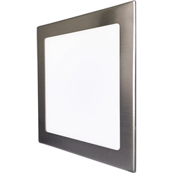 Greenlux GXDW081 Matowy chrom wbudowany panel LED 175x175mm 12W ciepła biel