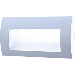 Greenlux GXLL004 LED empotrable en pared PARED 20 3W GRIS blanco frio