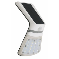 Greenlux GXSO006 Λευκό LED φωτιστικό τοίχου FOX solar PIR 16LEDW λευκό κατά τη διάρκεια της ημέρας