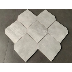 Grés HEXAGONAL polido - cinza HIGH GLOSS