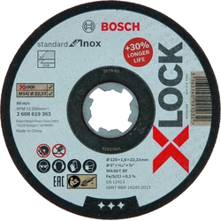 Griešanas disks Bosch X-LOCK Standard for Inox, 125 x 1,6 mm T41, 1 gab.