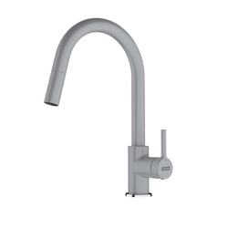 Grifo para lavabo Franke Lina, con ducha extraíble, Steingrau