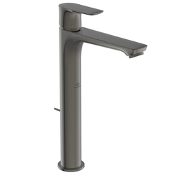 Grifo para lavabo Ideal Standard Connect Air, Magnetic Grey, alto, con válvula inferior