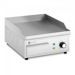 Грил плоча - 350 x 380 mm - Royal Catering - гладка - 2000 В ROYAL CATERING 10012028 RCPG45-S