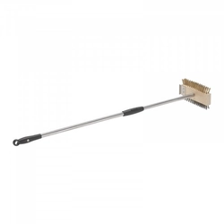 Grill brush - double-sided brush 20 x 11,7 cm - stainless steel handle 100 cm GI.METAL 10450016 AC-SPBI