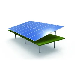 Grondstructuur, verticaal heiblok, 2x4 fotovoltaïsche zonne-energie