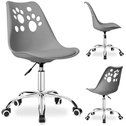 Grover graphite swivel chair on wheels