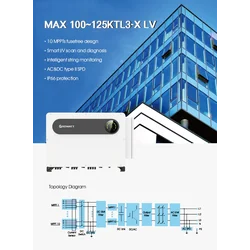 Growatt MAX 100KTL3-X BT 100000W sur réseau