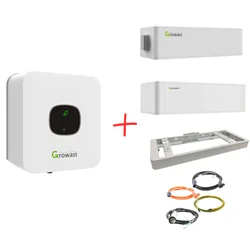 GROWATT Set: Inverter Ibrido MIN-3000TL-XH 1-fazowy (AFCI) + 2*Bateria ARK-2.5H-A1 + Modulo Controller BDC 95045-A1 + Base + Cavi