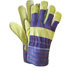 Guantes de protección reforzados con piel de vacuno, amarillo RSC 10