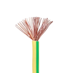 H07V-K 1x 16 verde/amarillo (100) 450/750V cable trenzado de un solo núcleo flexible