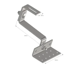 Hak dachowy VARIO do Fotowoltaiki z podwójną regulacja 120mm gruby A2 ! 1.4301 