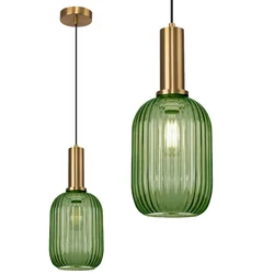 Hangende glazen plafondlamp APP459-1CP Groen