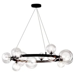 Hanging Ceiling Lamp With Glass Balls on the Rim APP906-15CP