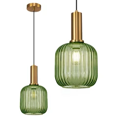 Hanging Glass Ceiling Lamp APP462-1CP Green