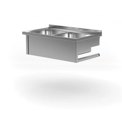 Hanging table with two sinks 1000 x 600 x 300 mm POLGAST 221106-WI 221106-WI