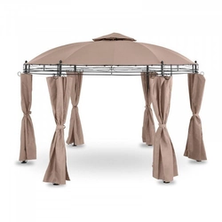 Havepavillon - rund - beige UNIPRODO 10250440 UNI_PERGOLA_3.5TR_U