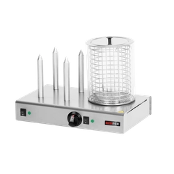 HD -4N﻿Hot dog 4 rolls with a container heated for sausages