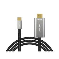 HDMI-aansluiting - USB-C 2m vlecht