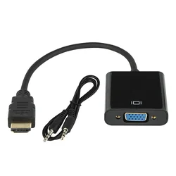 HDMI щепсел-VGA гнездо+преход на гнездо