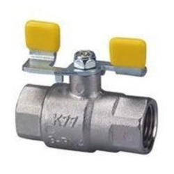 HERZ Ball valve gas DN15, FF, PN5 butterfly 1/2&quot;