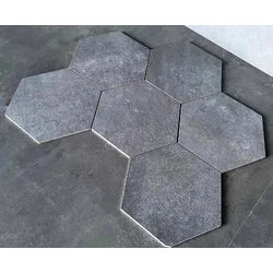 Hexagonal concrete-like tiles 68x68 LARGE FORMAT