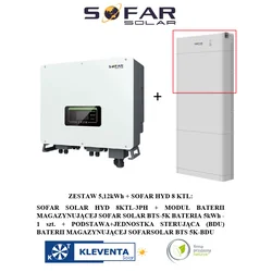 Хибриден комплект SOFAR HYD8KTL 8kW+SYSTEM СЪХРАНЕНИЕ НА ЕНЕРГИЯ SOFAR SOLAR BTS E10,24-DS5 10,24kWh +BDU