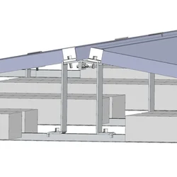 High holder for non-invasive roof membrane ballast construction