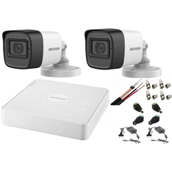 Hikvision audio-video surveillance system 2 Turbo HD cameras 2MP DVR 4 channels