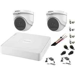 Hikvision garso ir vaizdo patalpų stebėjimo sistema 2 Turbo HD kameros 2MP DVR 4 kanalų