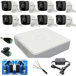 Hikvision Professional Surveillance System 8 Kamerák 5MP Turbo HD IR 80, tartozékok