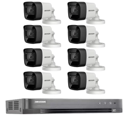 Hikvision stebėjimo sistema 8 kameros 4 1, 8MP IR 30m, DVR 8 kanalai 8MP, 4K