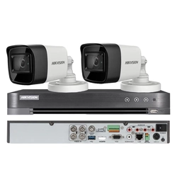 Hikvision sustav video nadzora 2 kamere 4 u 1, 8MP, objektiv 2.8mm, IR 30m, DVR 4 kanali 4K 8MP